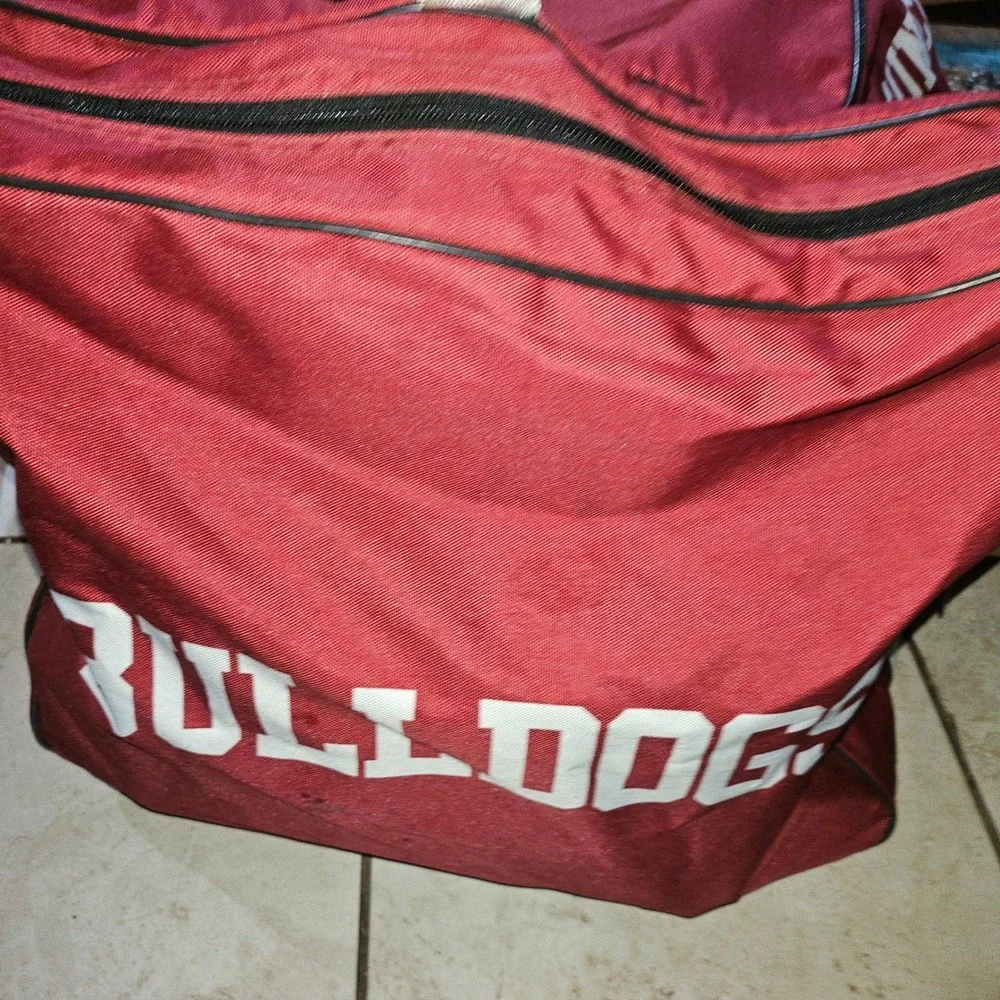Bulldogs Maroon Duffel Bag Gym Sports Travel‎ Gear Large Bag